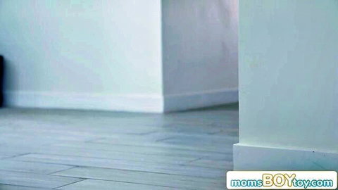 Crystal Rush Russian step-MILF teases stepson in hallway, daring him to show O face