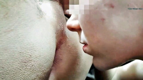 Close-up teen POV blowjob with young girl sucking cock