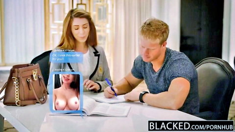 Joseline Kelly in Blacked sorority girl interracial setup with big tits tease