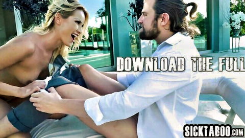 Cherry Kiss nude blonde MILF anal fucked by fan outdoors