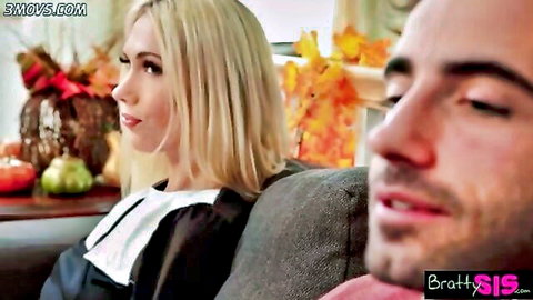 Sky Pierce in schoolgirl outfit teased by stepbrother, Emily Willis series