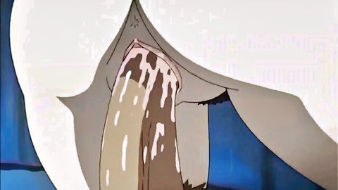 Hentai anime pussy creampie with thick cum dripping from tight hole