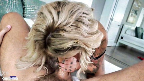 Kitana Montana huge tits blonde bombshell in intense blowjob action