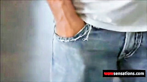 Step daddy in white t-shirt and jeans, hand in pocket, teasing hard fuck scene