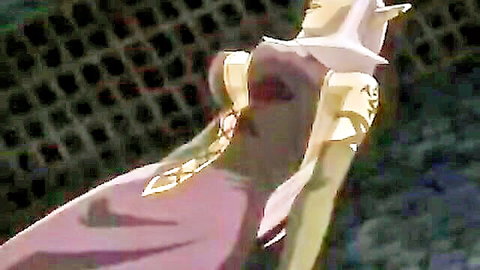 Busty anime elf princess Lilia in revealing purple dress pose from Himekishi Lilia 02