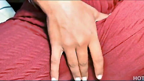 Indian woman in red dress groped intimately in Hindi hot short film
