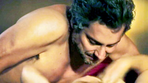 Andreia Horta topless intimate scene with male co-star in Albatroz 2019