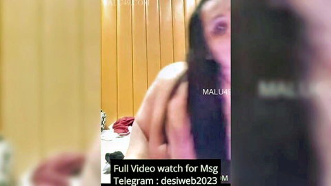 Curvy South Asian brunette with big tits nude side profile bending over teasing