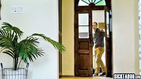 Man enters room in Lauren Phillips jerk off scene