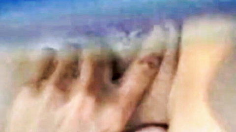 Blurry closeup of fingers spreading wet pussy lips in amateur homemade video