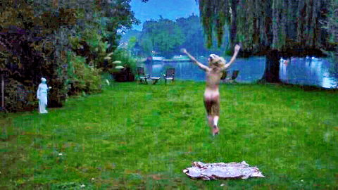 Vanessa Kirby nude jumping in garden from Queen and Country