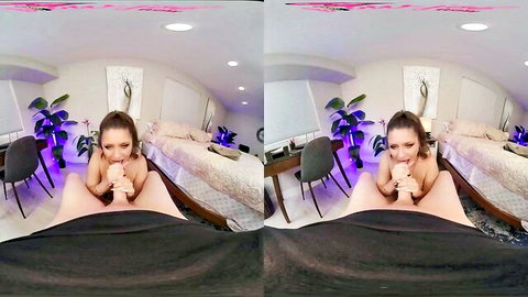 Bound brunette with curvy body teases in ultra POV nude solo scene