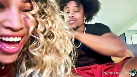 Michi Dee laughs with Lil D in intimate OnlyFans couple teaser, 82 chars