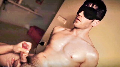 Blindfolded white guy gets edged and milked with vibrator