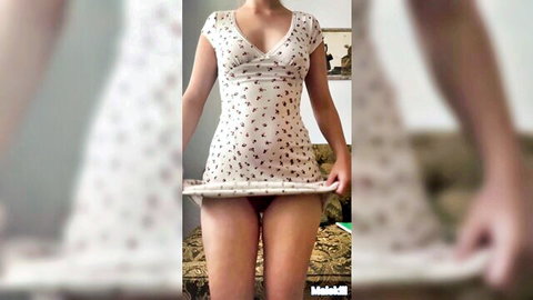 Maiskii lovely teenager lifting floral dress to tease panties