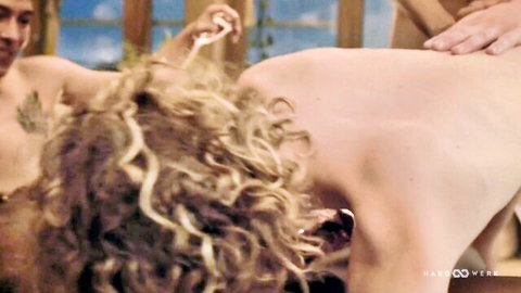 Eden Ivy bent over nude in gangbang scene from HardWerk