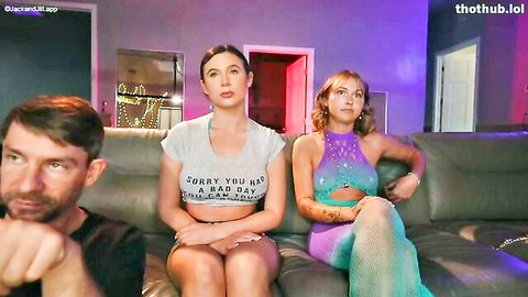 Jackandjill BGG threesome thumbnail with Tay and Claire in sexy outfits