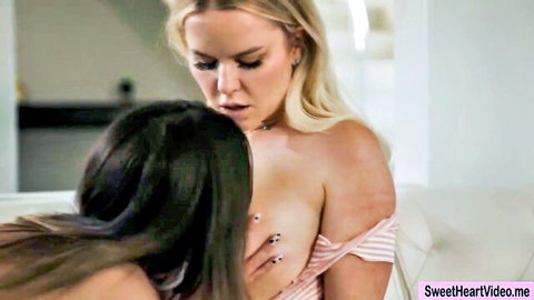 Chanel Camryn licks stepmom's wet pussy in hot lesbian scene