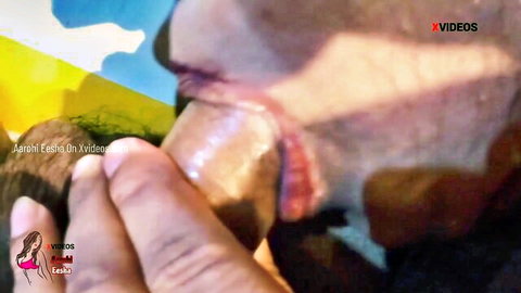 Indian duo gonzo cunnilingus close-up with passionate oral action