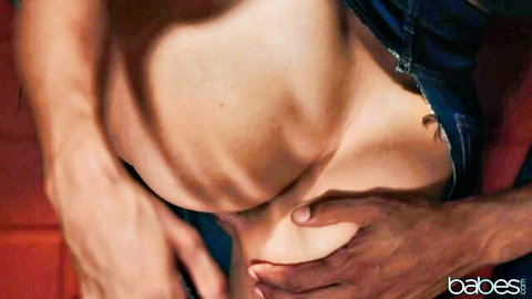 Cherie DeVille's big tits exposed and groped by Alex Jones in torn denim
