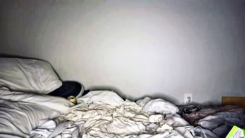 Katie Cai petite Asian camgirl bedroom setup, Chaturbate solo video