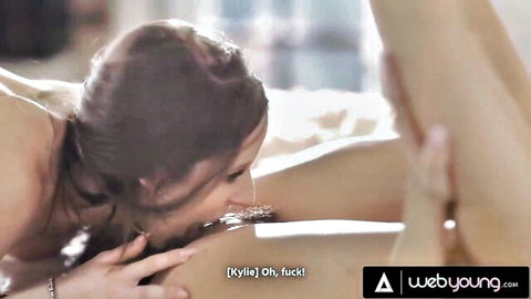 Kylie Rocket performs oral on Charly Summer in passionate lesbian scene