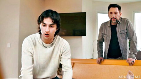 Dana Vespoli stepmom scam scene: surprised young man with stepdad