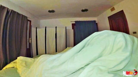 Stepmom mistakes room, joins stepson in bed for accidental hardcore sex and cum swallow