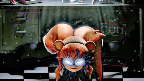 3D CGI fox girl bent over office desk exposing spread ass pussy and anus looking back