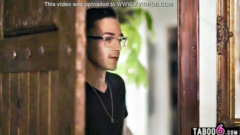 Korra Del Rio peeking through door in trans taboo roommate scene