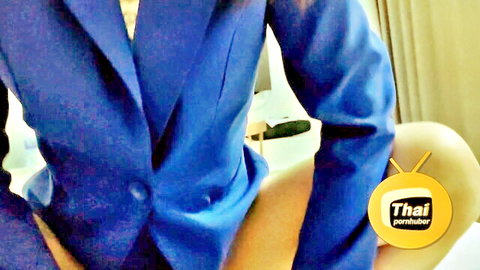 Thaipornhuber Thai doctor in sexy blue suit uniform