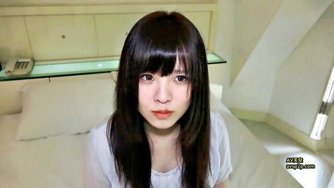 Yuzu 21, cute Japanese amateur in white top on bed