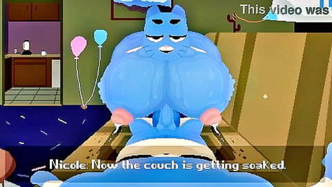 Nicole's explicit wet aftermath scene soaking the couch