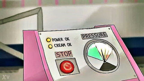 DEVIANTSEIGA animated belly inflation machine panel with power, cream, pressure controls