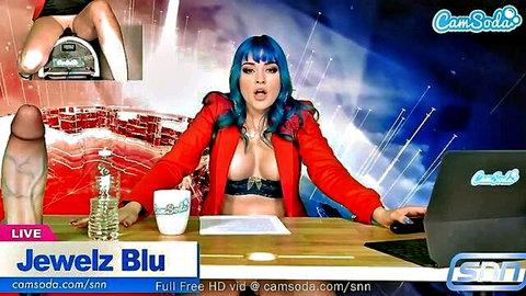 Jewelz Blu big tits rides Sybian masturbates live on CamSoda