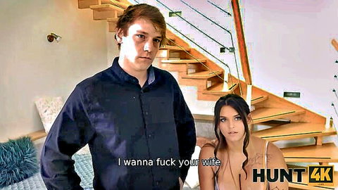 Taylee Wood as busty wife in hot cuckold tease for Hunt4K