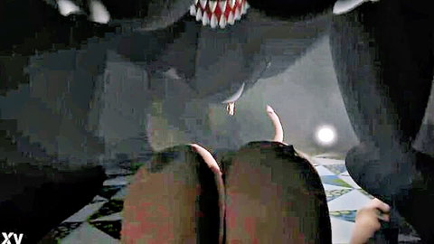 Nightmare Frederica monster catches victim in dark horror scene