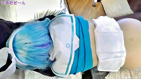 Arona Blue Archive cosplay in sailor uniform, diaper fetish ass up pose