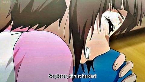Hentai anime girl with black hair begs for harder thrusting in intense uncensored scene