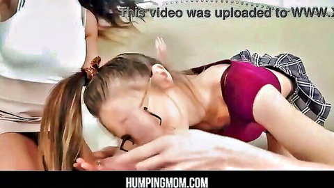 McKenzie Lee big tits MILF stepmom with petite in plaid skirts