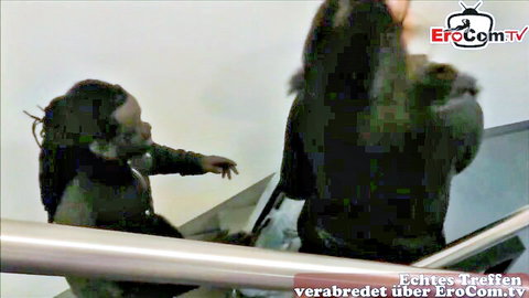 Busty German woman meets black stud in motel for interracial sex
