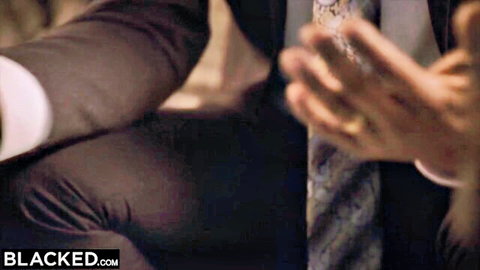 Pretty Alyx satisfies her sugar daddy in suited elegance, Blacked scene