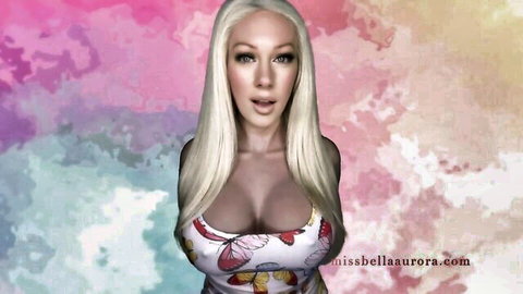 Miss Bella Aurora blonde busty in floral dress JOI hypno thumbnail