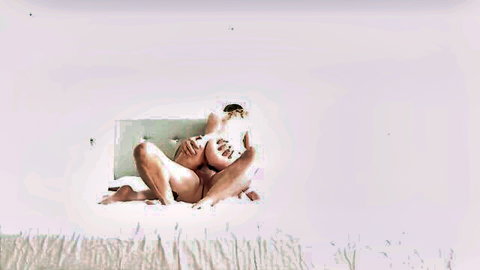 Belle Jolie blonde in nude solo pose, caught spreading legs intimately