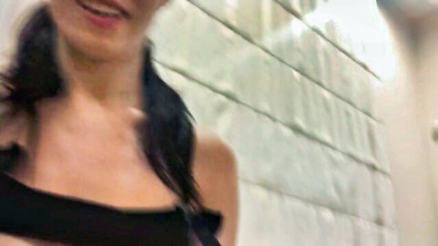 Lovenia Lux smiling topless with Kitana Lure in lesbian pussy eating fun