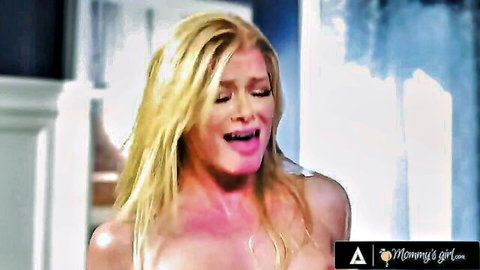 Alexis Fawx blonde MILF topless, moaning in pleasure