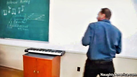 Megan Piper school desk pounding with small tits scene