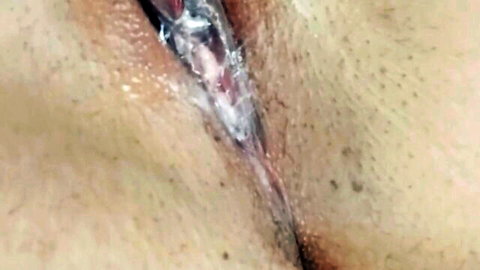 Nisrin1 close-up Arab pussy with creampie and penetration
