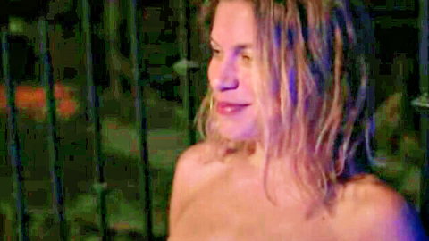 Liliane Amuat topless behind bars, nude tits in Sudsee (2023)
