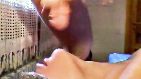 Alex Magni in amateur threesome blowjob with big tits and massive ass